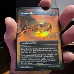 THE ONE RING- Mythic, FOIL, Borderless MTG: The Lord Of The Rings LTR 0451 - Image 2