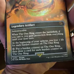 THE ONE RING- Mythic, FOIL, Borderless MTG: The Lord Of The Rings LTR 0451 - Image 3