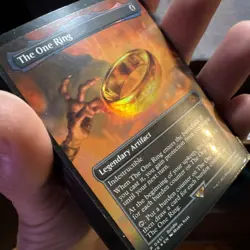THE ONE RING- Mythic, FOIL, Borderless MTG: The Lord Of The Rings LTR 0451 - Image 5