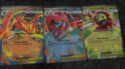 Ascended Heroes ME: Meganium Emboar Feraligatr ex Promos 034 035 036 Jumbo Cards - Image 1