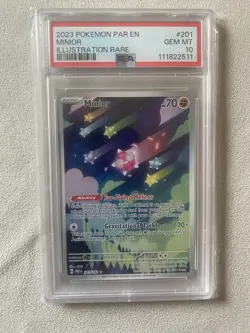 2023 POKEMON PAR EN-PARADOX RIFT ILLUSTRATION RARE #201 MINIOR PSA 10 - Image 1