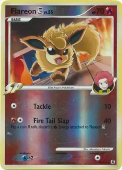 1x Flareon [4] - 60/111 - Common - Reverse Holo Heavily Played Pokemon Platinum - Image 1