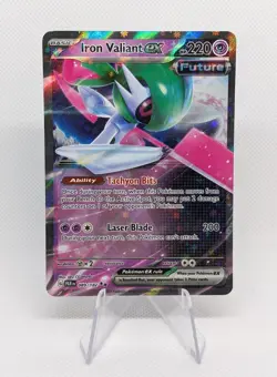 Pokemon TCG Scarlet & Violet Paradox Rift Iron Valiant ex 089/182 - NM - Image 1