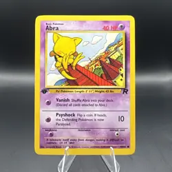 Pokemon Abra 49/82 Team Rocket Common Basic 1st Edition NM - Image 1