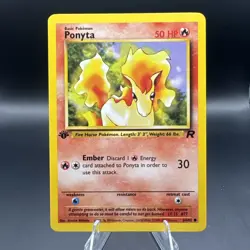 Ponyta - 1st Edition - 64/82 Team Rocket - WOTC - Pokemon TCG - 2000 - Image 1