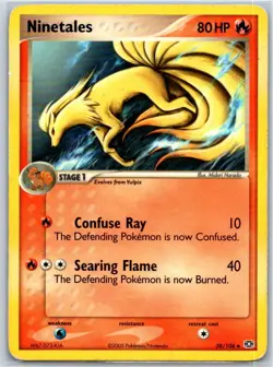 Ninetales Emerald 38/106 HP/DMG Pokemon Card - Image 1