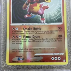 2007 POKEMON D&P MYSTERIOUS TREASURES MAGMORTAR 12/123 HOLO RARE CGC 9 - Image 3