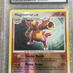 2007 POKEMON D&P MYSTERIOUS TREASURES MAGMORTAR 12/123 HOLO RARE CGC 9 - Image 4