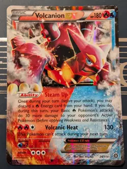 Volcanion EX 26/114 :: Steam Siege :: Rare Holo EX Mint Pokemon Card - Image 1