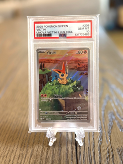 2025 POKEMON SVP EN-SV BLACK STAR PROMO #208 VICTINI UNOVA ILLUS COLL PSA 10 - Image 3