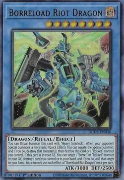 Yugioh! LP Borreload Riot Dragon - BODE-EN036 - Ultra Rare - 1st Edition Lightly - Image 1