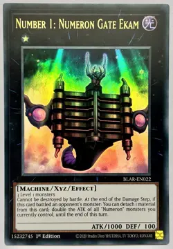 BLAR-EN022 Number 1: Numeron Gate Ekam - Ultra Rare 1st Edition Near Mint YuGiOh - Image 1