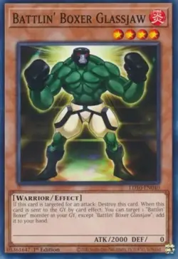 Battlin' Boxer Glassjaw - LD10-EN040 - Common - 1st Edition - Lightly Played - Image 1