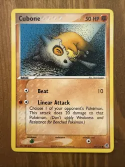 Pokemon Cubone 2004 FireRed & LeafGreen Vintage TCG Card #60/112 MINT Condition - Image 1