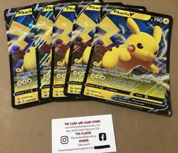 5 Jumbo Pokemon V EX TCG Promo Card Lot Pikachu Swsh061 - Image 1