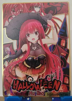 Rias Gremory SGR Goddess Story Limited GOLD METAL CARD Waifu #59/100 Halloween - Image 2