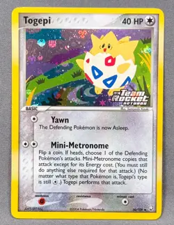 NM Reverse Holo Togepi 50/109 Team Rocket Returns Pokemon Sumiyoshi Kizuki - Image 1