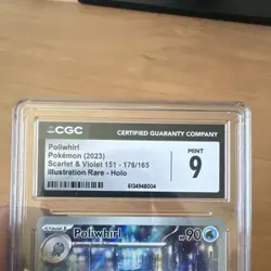 CGC 9 Poliwhirl 176/165 SV 151 Illustration Rare Holo English 2023 Gemi - Image 3