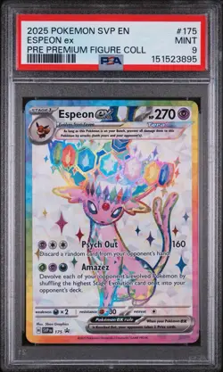 2025 Pokemon Espeon EX Prismatic Premium #175 Black Star Promo PSA 9 MINT - Image 1