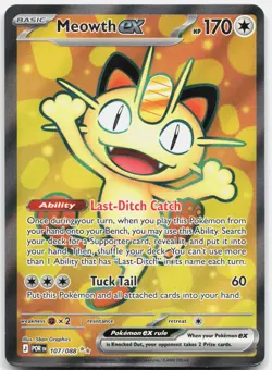 Pokemon Meowth ex 107/088 Ultra Rare Perfect Order Pokemon Near Mint B - Image 1