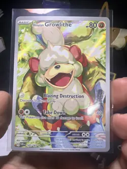 Hisuian Growlithe Holo Card 181/167 Twilight Masquerade Series, Pokemon TCG - Image 1