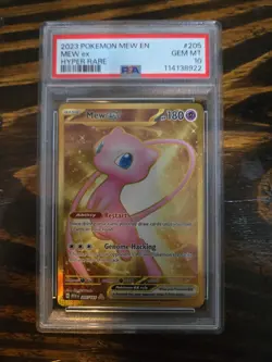 2023 POKEMON MEW EN 151 HYPER RARE #205 MEW EX PSA 10 - Image 1