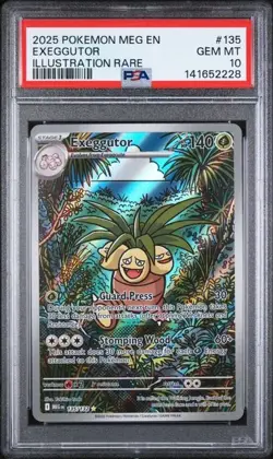 2025 POKEMON MEG EN-MEGA EVOLUTION 135 EXEGGUTOR ILLUSTRATION RARE - PSA 10 - Image 1