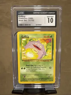 Koffing 51/102 Base Set Pokemon CGC 10 Gem Mint - Image 1