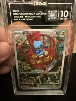Pokemon TCG Riolu 010 Promo Mega Evolutions TAG 10 - Image 1