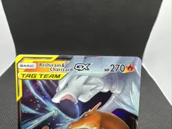 Pokemon TCG Reshiram & Charizard GX 20/214 Tag Team Ultra Rare NM Condition - Image 3
