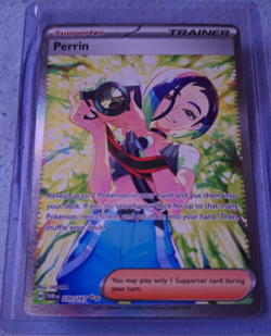 Perrin 220/167 Trainer Supporter Full Art Holo English Sv06 Twilight Masquerade - Image 1