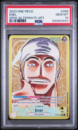 PSA 10 - Enel - Leader Alternate ART OP05-098 EN One Piece CCG - Image 1