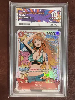 Nami Treasure Rare ST01-007 Wings OfThe Captain One Piece Tcg Ace 10🔥PERFECT 10 - Image 1