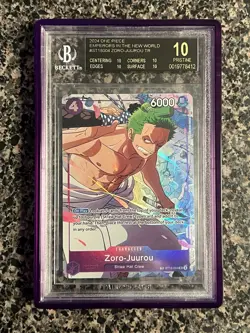 Roronoa Zoro Treasure Rare Op11 BGS 10 Black Label st18-004 English one piece - Image 1
