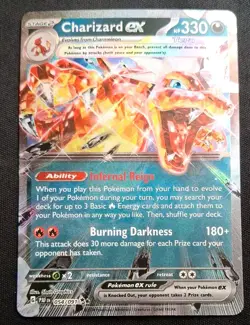 Charizard ex 054/091 Double Rare Paldean Fates Pokemon Card TCG NM - Image 1