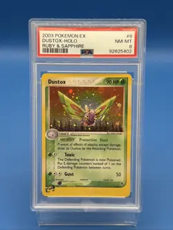 PSA 8 Dustox 6/109 Holo Ex Ruby & Sapphire 2003 Pokemon Card - Image 1