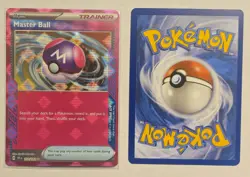 Master Ball 153/162 SV05: Temporal Forces Holo Pokemon TCG & Bonus Card - Image 1
