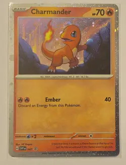 Charmander SVP 047 Cosmos Holo Scarlet & Violet Promo Pokemon TCG & Bonus Card - Image 2