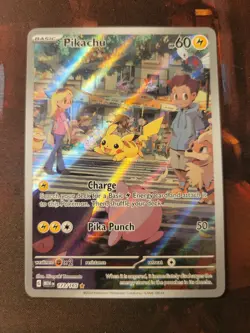 Pikachu 173/165 Scarlet & Violet 151 Illustration Rare Holo Pokemon Card - Image 1