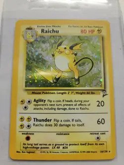 Raichu Base Set 2 #16/130 Holo Rare Pokemon Card CGC Graded 8 MINT! ⚡⚡ - Image 2