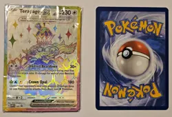 Terapagos ex SVP 165 Sealed Scarlet & Violet Promo Pokemon TCG & Bonus Card - Image 1