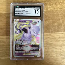 Pokemon Go Mewtwo VSTAR Holo Rare Card 031/078 TCG CGC 10 Gem Mint - Image 1
