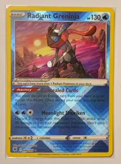 Radiant Greninja 046/189 Astral Radiance Holo Pokemon TCG & Bonus Card - Image 2