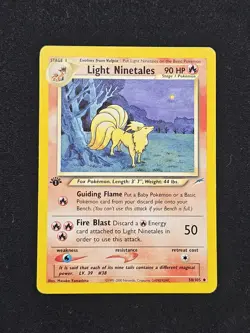 1st Edition Light Ninetales - Neo Destiny - Pokemon Card - 50/105 - MP - Image 1