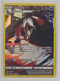 Thievul GG17/GG70 Crown Zenith Galarian Gallery Holo Pokemon TCG & Bonus Card - Image 2
