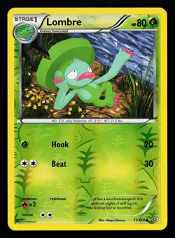 Lombre 11/160 Reverse Holo Uncommon Primal Clash Pokemon Card - Image 1