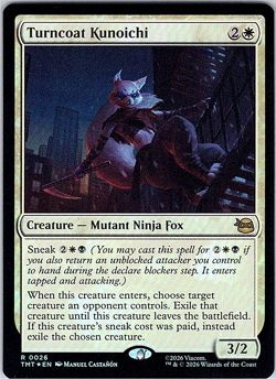 MTG Turncoat Kunoichi #0026 Foil Rare Teenage Mutant Ninja Turtles (TMT) - Image 1