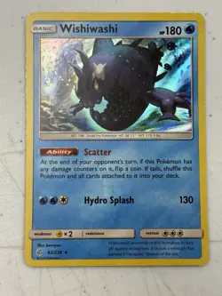 Pokemon Cosmic Eclipse Wishiwashi #62/236 Holo NM - Image 1