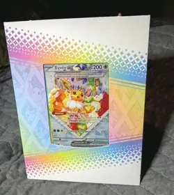 Eevee EX SVP 174 Prismatic Evolutions PROMO Pokemon TCG Card W/ Stand NM/MINT - Image 2