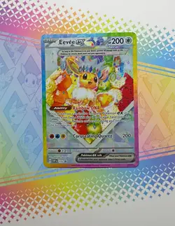 Eevee EX SVP 174 Prismatic Evolutions PROMO Pokemon TCG Card W/ Stand NM/MINT - Image 3